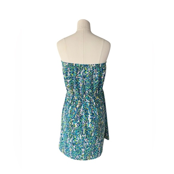 Lilly Pulitzer Windsor Sea Blue Stretch Strapless Dress Giraffe Print - L - Picture 5 of 6